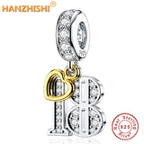 925 Silver Digital 70 13 30 Pendant Charms Beads for Bracelet Jewelry