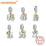 925 Silver Digital 70 13 30 Pendant Charms Beads for Bracelet Jewelry