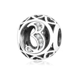 925 Sterling Silver Number Beads for Charm Bracelets DIY