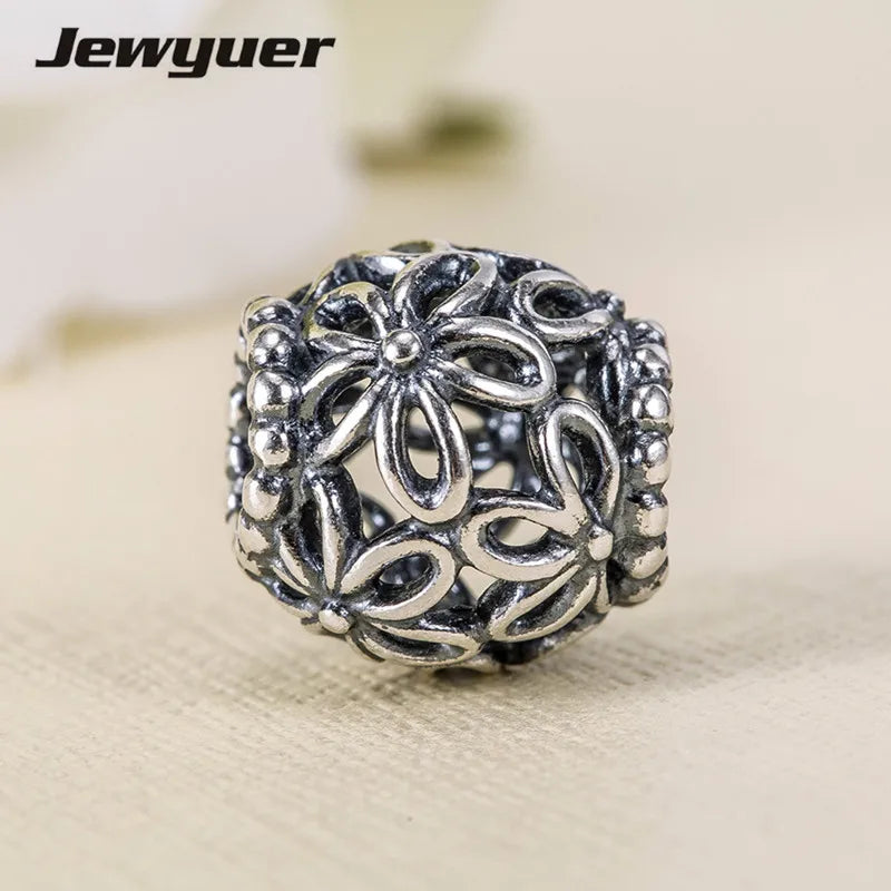 925 Sterling Silver Butterfly and Flowers Charms Beads for Bracelet