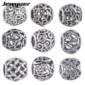 925 Sterling Silver Butterfly and Flowers Charms Beads for Bracelet
