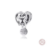 925 Silver Seahorse Heart Charm Beads for Bracelet DIY