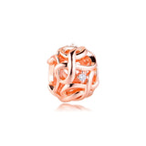 925 Silver Infinity Charm Beads for Bracelet DIY Jewelry