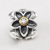 925 Silver Hawthorn Charm Bead Flower Bracelet Women Jewelry