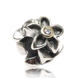 925 Silver Hawthorn Charm Bead Flower Bracelet Women Jewelry