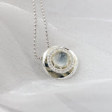 925 Silver Moonstone Pendant Lady Wedding Party Fine Jewelry