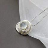925 Silver Moonstone Pendant Lady Wedding Party Fine Jewelry