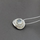 925 Silver Moonstone Pendant Lady Wedding Party Fine Jewelry