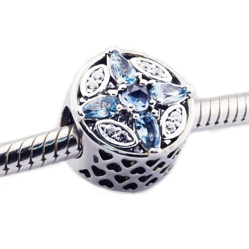 925 Sterling Silver Frost Charms Beads Europe Bracelets