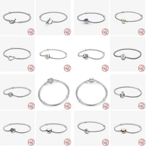 925 Silver Pav? Snake Chain Charm Bracelet for European Charms DIY