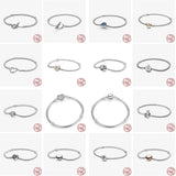 925 Silver Pav? Snake Chain Charm Bracelet for European Charms DIY