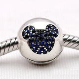 925 Silver Pave Clip Charm Beads Fit Bracelet Pendant