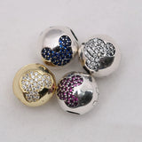 925 Silver Pave Clip Charm Beads Fit Bracelet Pendant