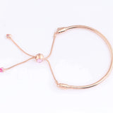 925 Sterling Silver Peach Blossom Flower Bracelet for Women