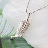 925 Silver Pendant Freshwater Pearl Feather Women Pendant