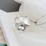 925 Silver Pendant Freshwater Pearl Petal Pendant Lady Fine Jewelry Gift