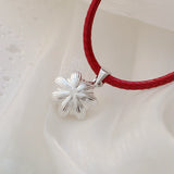 925 Silver Pendant Natural Freshwater Pearl Petal Pendant Lady Jewelry Gift