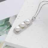 925 Silver Pendant Natural Pearl Lady Jewelry Gift