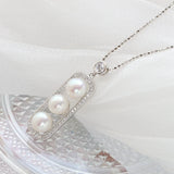 925 Silver Pendant Natural Pearl Lady Jewelry Gift