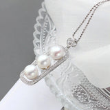 925 Silver Pendant Natural Pearl Lady Jewelry Gift