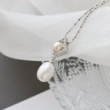 925 Silver Pendant Natural Freshwater Pearl Rhomb Pendant Lady Jewelry Gift