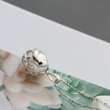 925 Silver Pendant Natural Freshwater Pearl Inlay Women Jewelry Gift
