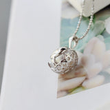 925 Silver Pendant Natural Freshwater Pearl Inlay Women Jewelry Gift