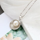 925 Silver Pendant Natural Freshwater Pearl Lady Pendants
