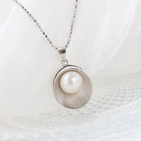 925 Silver Pendant Natural Freshwater Pearl Lady Pendants
