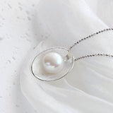 925 Silver Pendant Inlaid Freshwater Pearl Lady Pendants