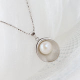 925 Silver Pendant Natural Freshwater Pearl Lady Pendants