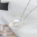 925 Silver Pendant Inlaid Freshwater Pearl Lady Pendants