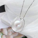 925 Silver Pendant Inlaid Freshwater Pearl Lady Pendants