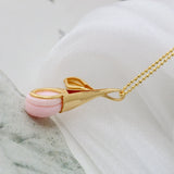 925 Silver Pendant Natural Queen Conch 18K Plated Fine Lady Jewelry