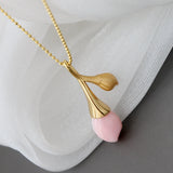 925 Silver Pendant Natural Queen Conch 18K Plated Fine Lady Jewelry