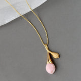 925 Silver Pendant Natural Queen Conch 18K Plated Fine Lady Jewelry