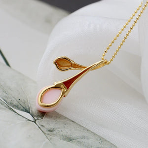 925 Silver Pendant Natural Queen Conch 18K Plated Fine Lady Jewelry