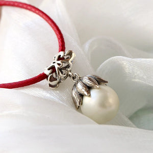 925 Silver Pendant Charm Inlaid Pearl Women Jewelry Gift