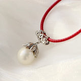 925 Silver Pendant Charm Inlaid Pearl Women Jewelry Gift