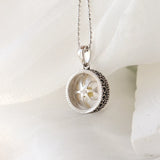 925 Silver Pendant Natural Freshwater Pearl Retro Style Women Pendant