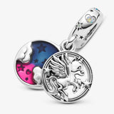 925 Silver Pink Heart Family Tree Unicorn Dangle Beads for Bracelet