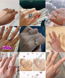 925 Silver Princess Tiara Crown CZ Ring Heart Love Sparkle