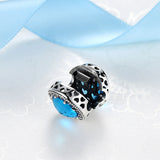 925 Sterling Silver Colorful CZ Glass Stopper Lock Clip Beads
