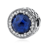 925 Sterling Silver Colorful CZ Glass Stopper Lock Clip Beads