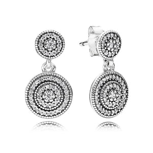 925 Sterling Silver Earrings Radiant Elegance Stud Women Gift DIY Jewelry