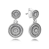925 Sterling Silver Earrings Radiant Elegance Stud Women Gift DIY Jewelry