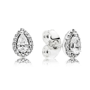 925 Silver Teardrops Stud Earrings For Women Gift DIY Jewelry