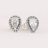 925 Silver Teardrops Stud Earrings For Women Gift DIY Jewelry