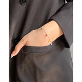 925 Silver Rainbow Stone Chain Bracelet Wrist Charm