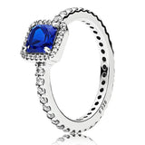 925 Silver Signature Lock 4 Claw Ring Timeless Elegance Jewelry